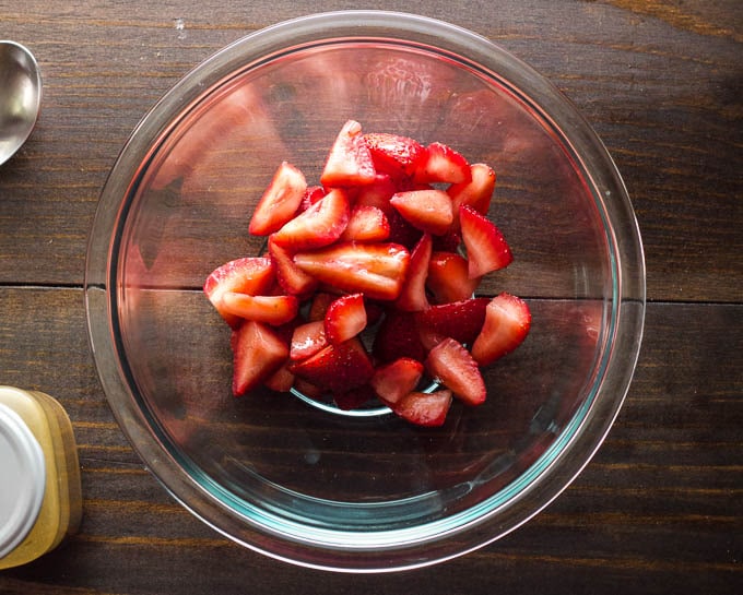 Hazelnut Shortcakes with Caramel Strawberries {gluten-free, vegan, and refined sugar-free!} | saltedplains.com