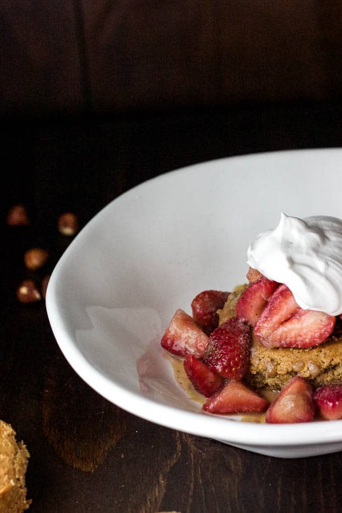 Hazelnut Shortcakes With Caramel Strawberries Salted Plains