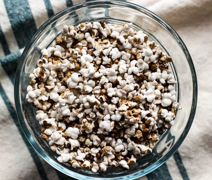 popped sorghum in bowl