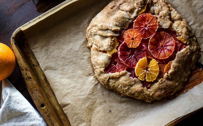 Gluten-free and refined sugar-free winter citrus galette | saltedplains.com