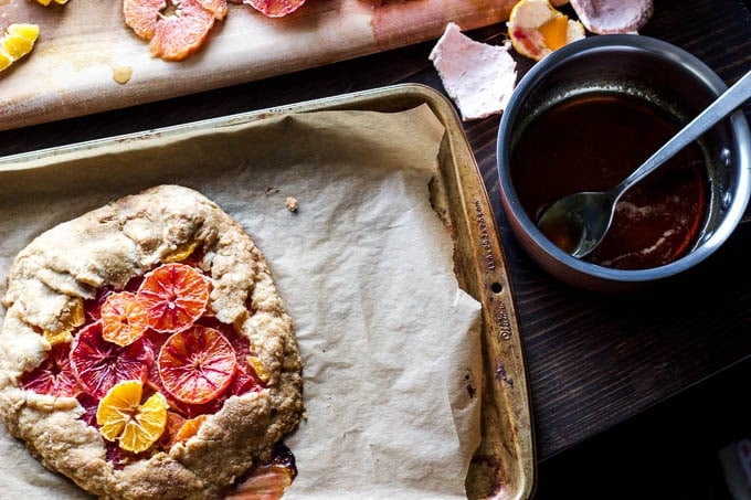 Gluten-free and refined sugar-free winter citrus galette | saltedplains.com