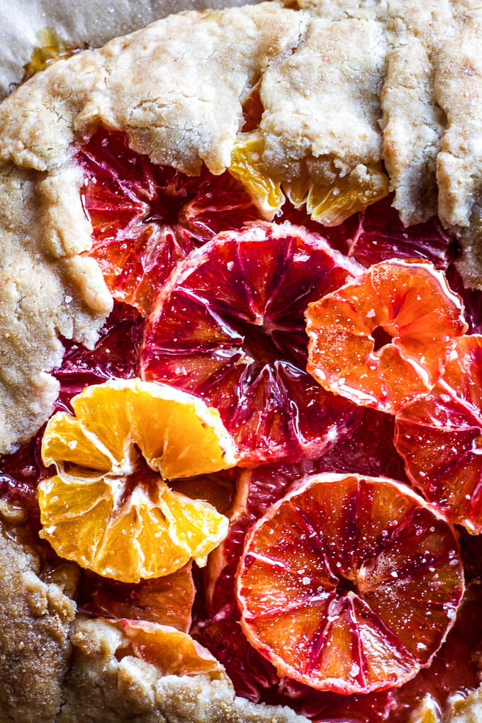 Gluten-free and refined sugar-free winter citrus galette | saltedplains.com