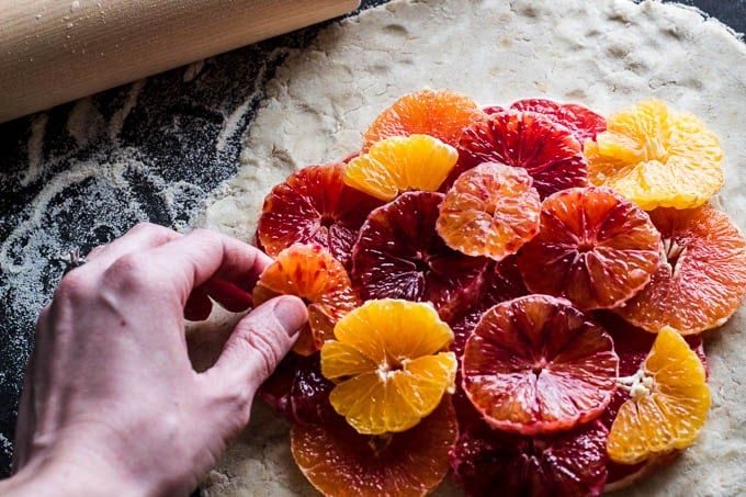 Gluten-free and refined sugar-free winter citrus galette | saltedplains.com