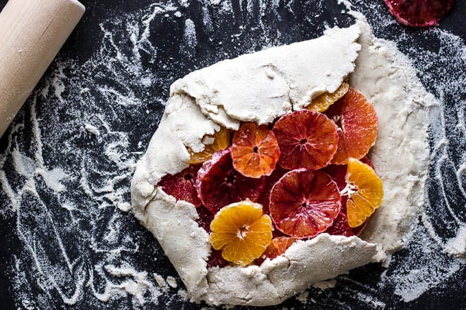 Gluten-free and refined sugar-free winter citrus galette | saltedplains.com