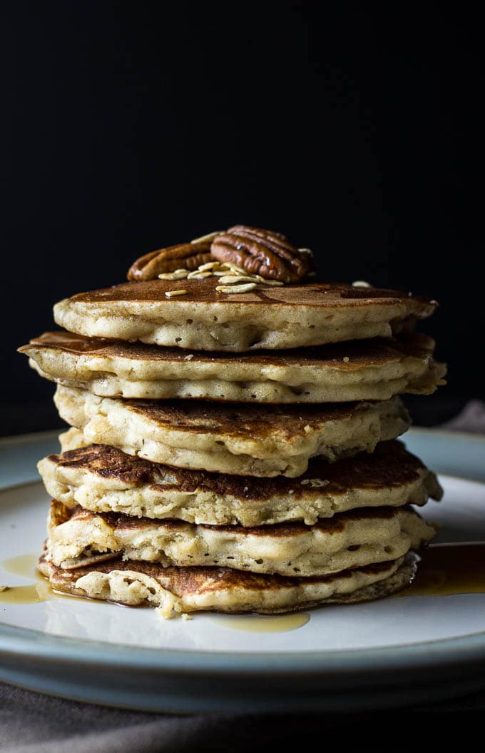 Gluten-Free Oatmeal Nut Pancakes | saltedplains.com