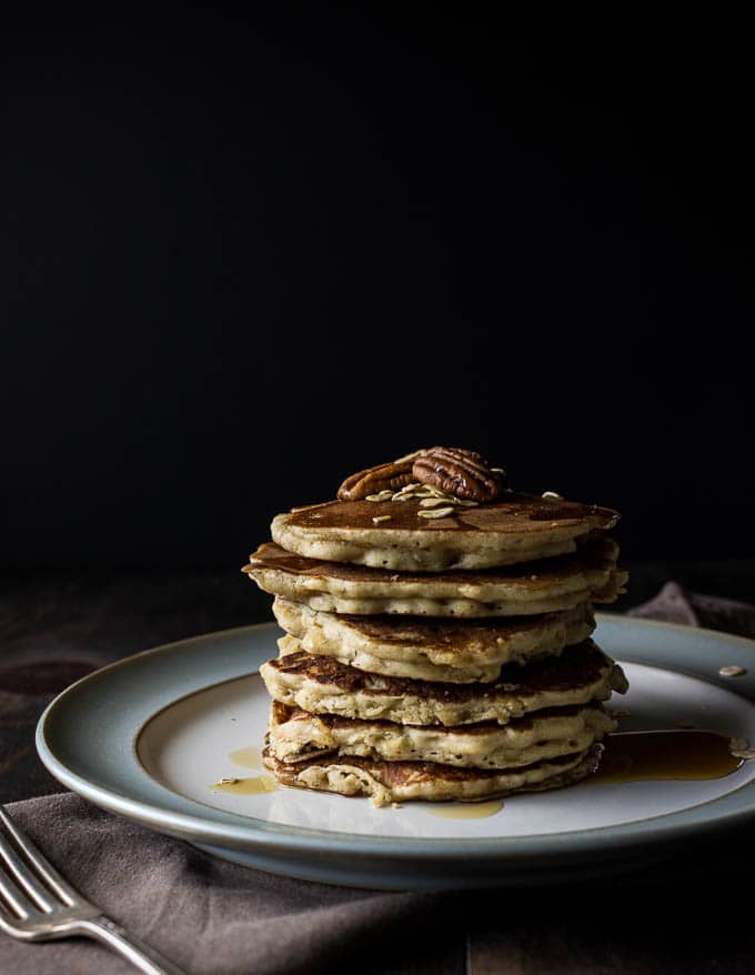Gluten-Free Oatmeal Nut Pancakes | saltedplains.com