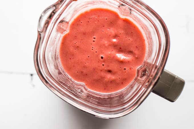 Strawberry Rhubarb Sorbet | saltedplain.com #glutenfree