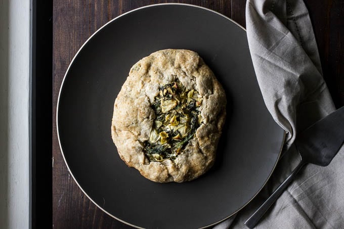 Spinach and Artichoke Galette #glutenfree | saltedplains.com