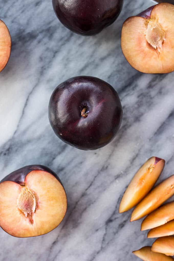 Gluten-Free Plum Cobbler #vegan #refinedsugarfree | saltedplains.com