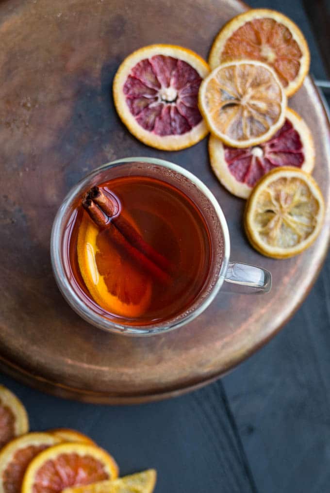 Hot toddy in a mug. 