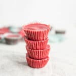 A stack of strawberry coconut butter cups.