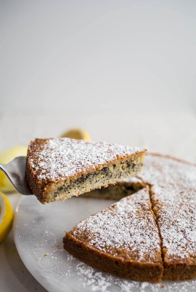 Gluten-Free Lemon Poppyseed Cake (dairy-free) | saltedplains.com