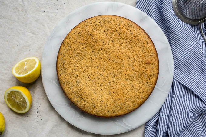 Gluten-Free Lemon Poppyseed Cake (dairy-free) | saltedplains.com