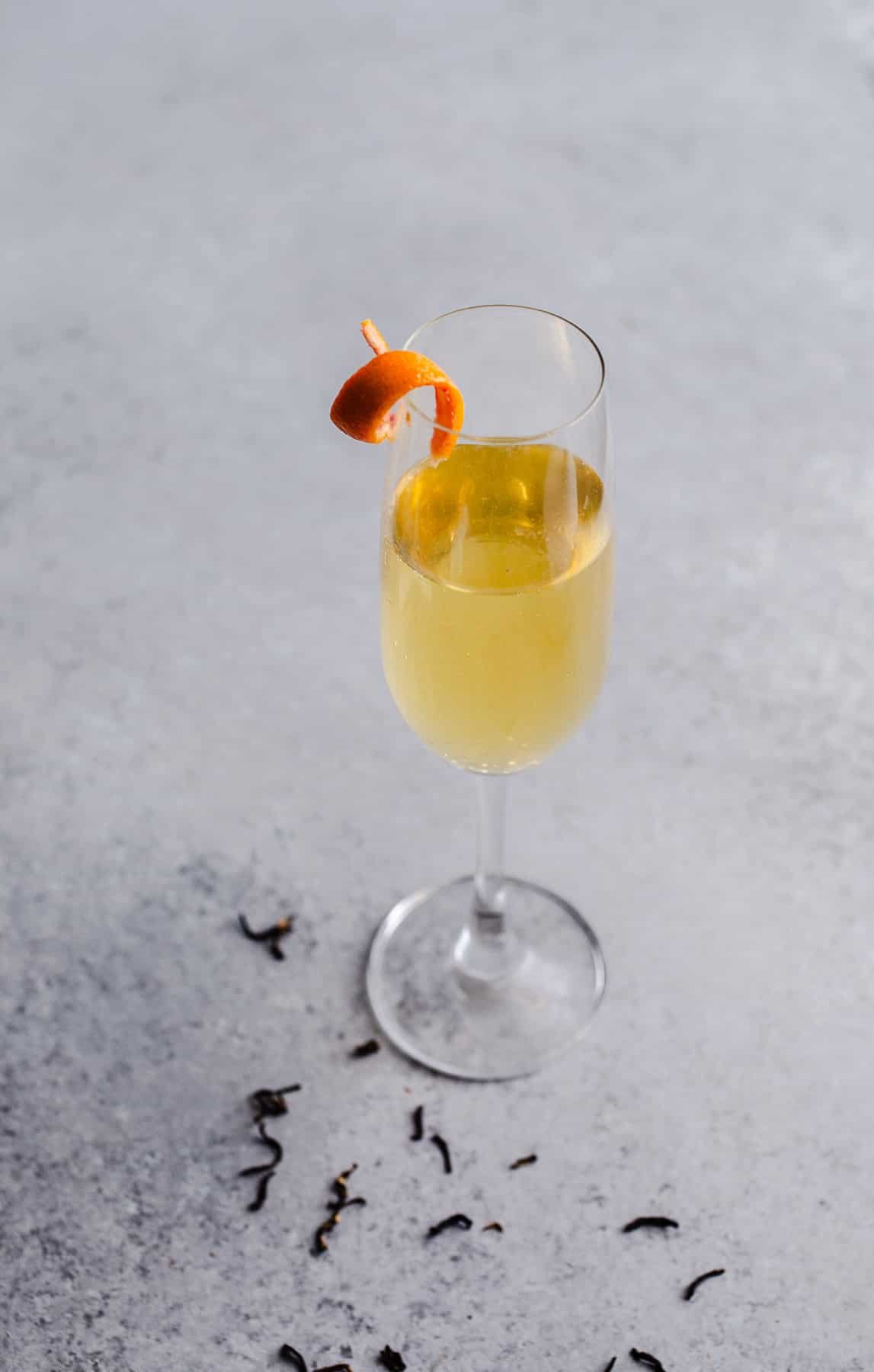 A cocktail with an orange twist. 