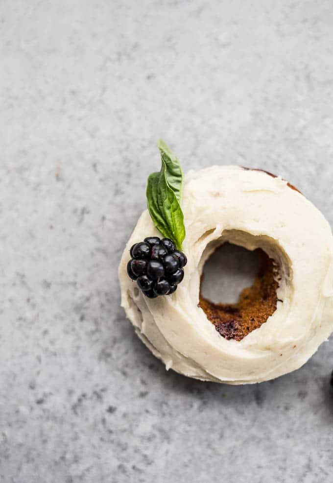 Blackberry Cheesecake Donuts (gluten-free) | saltedplains.com