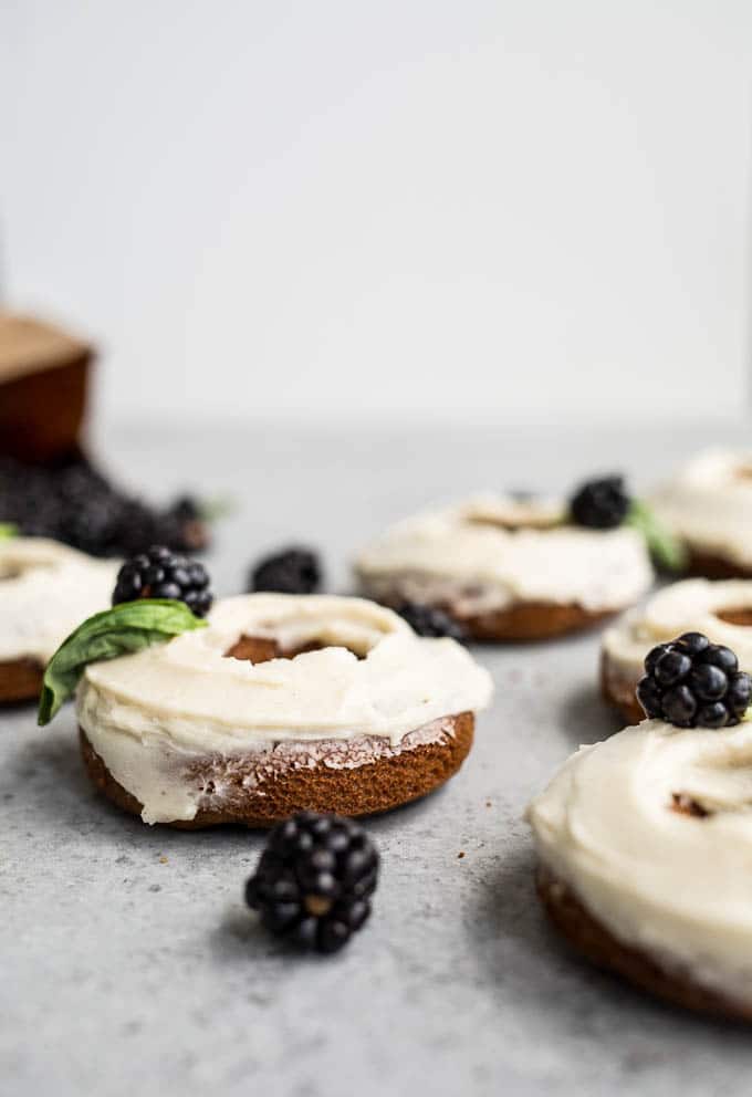 Blackberry Cheesecake Donuts (gluten-free) | saltedplains.com