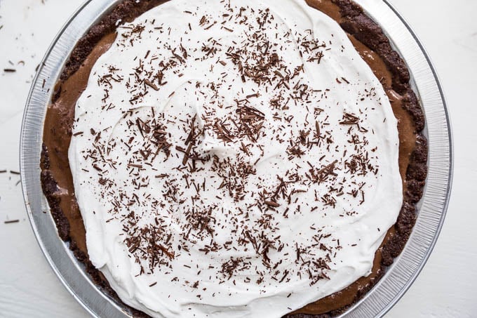 Chocolate Ice Cream Pie (Gluten-free, Vegan, Refined Sugar-free) | saltedplains.com