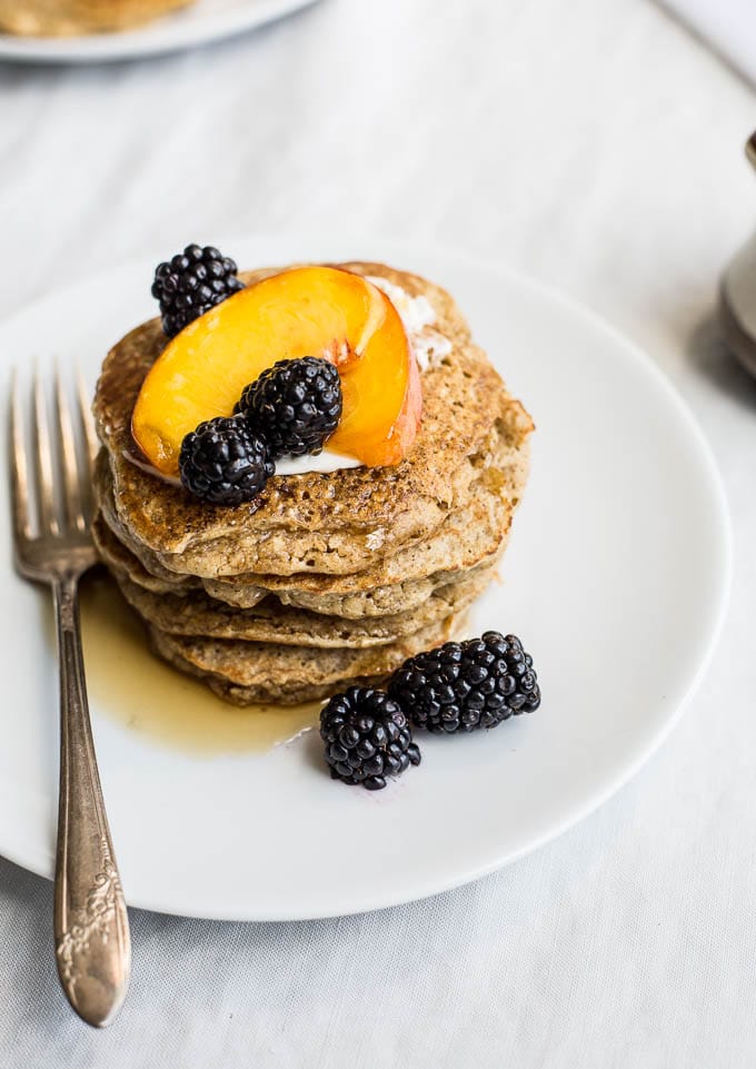 Red Lentil Pancakes that gluten-free, dairy-free, and a great source of protein and fiber! | saltedplains.com