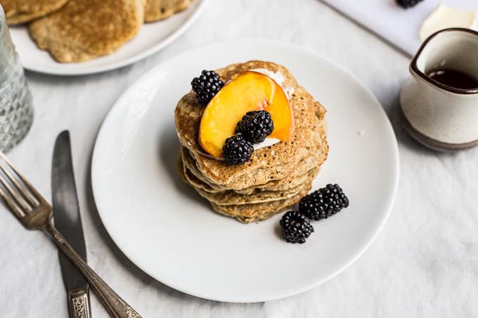 Red Lentil Pancakes that gluten-free, dairy-free, and a great source of protein and fiber! | saltedplains.com