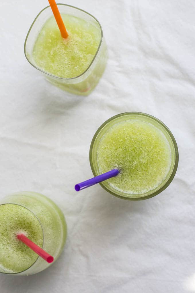 Frozen Honeydew Daiquiris (gluten-free, vegan, refined sugar-free) | saltedplains.com