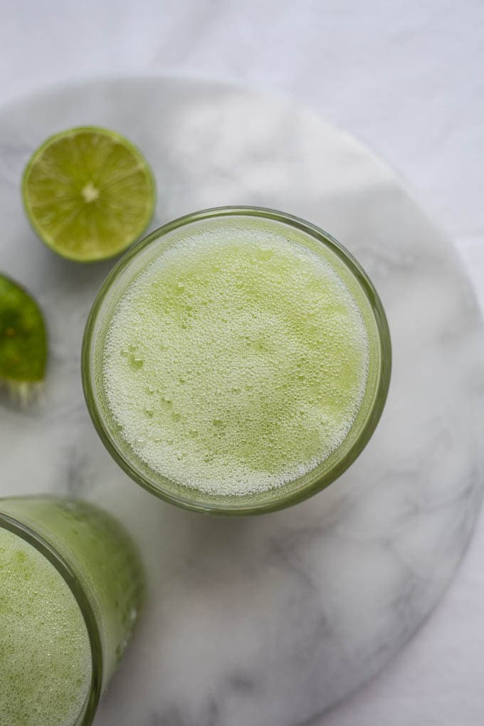 Frozen Honeydew Daiquiris (gluten-free, vegan, refined sugar-free) | saltedplains.com