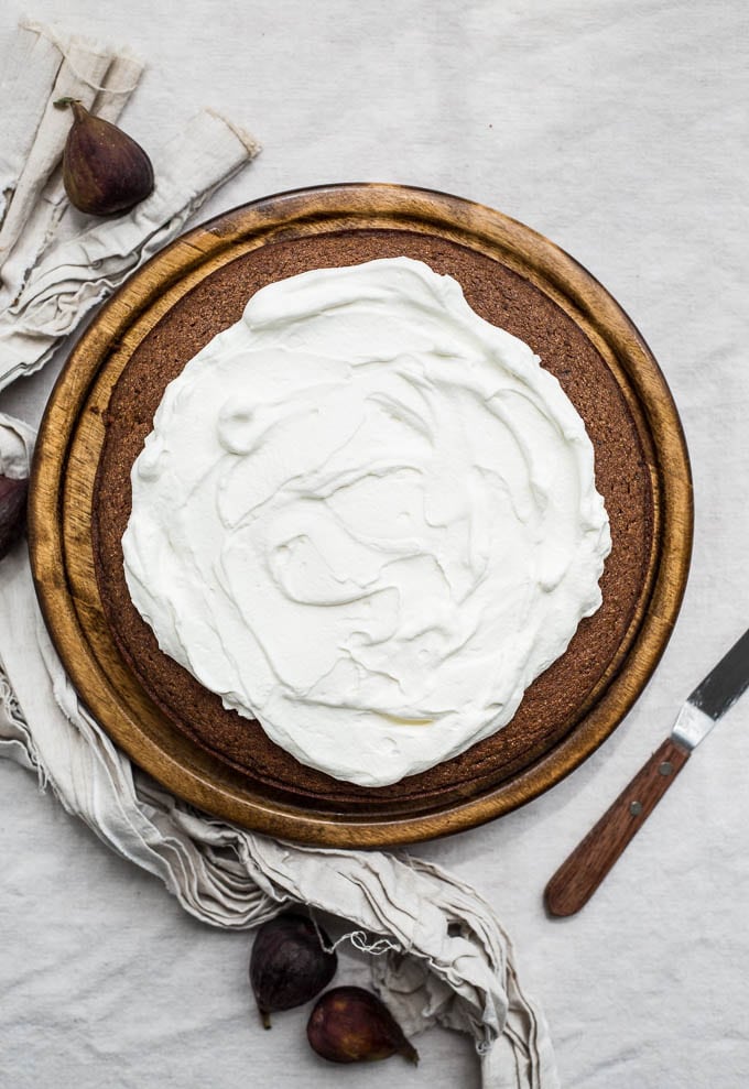 Chocolate-Almond Cake with Honey-Glazed Figs (gluten-free, dairy-free)