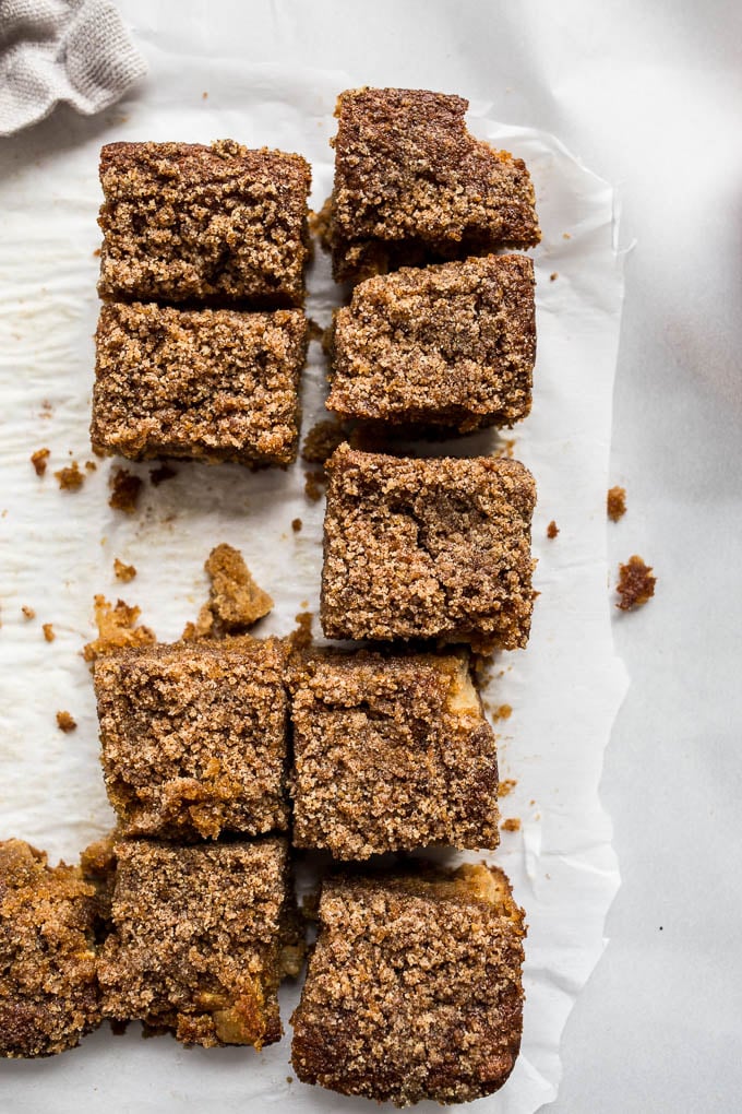 Gluten-Free Apple Crumb Cake recipe (dairy-free) | saltedplains.com