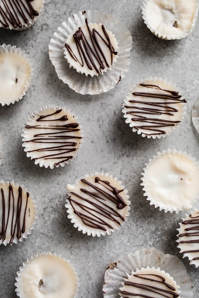 Coconut Butter Cups with Chocolate-Almond Filling recipe (gluten-free, vegan, refined sugar-free) | saltedplains.com