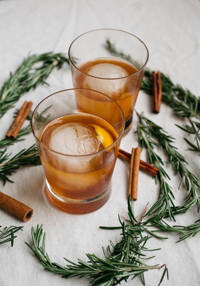 Cinnamon Rosemary Old Fashioned | saltedplains.com