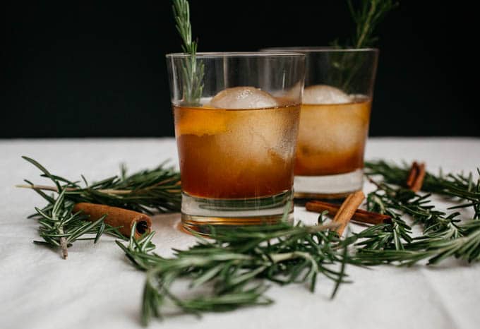 Cinnamon Rosemary Old Fashioned | saltedplains.com