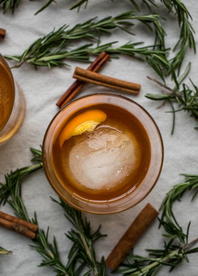 Cinnamon Rosemary Old Fashioned | saltedplains.com