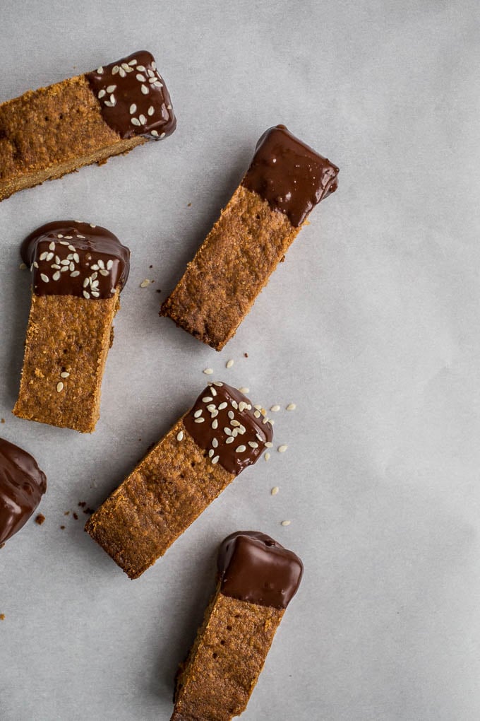 Gluten-Free Tahini Shortbread Cookies Recipe | saltedplains.com