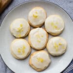 Cookies on a gray plate.