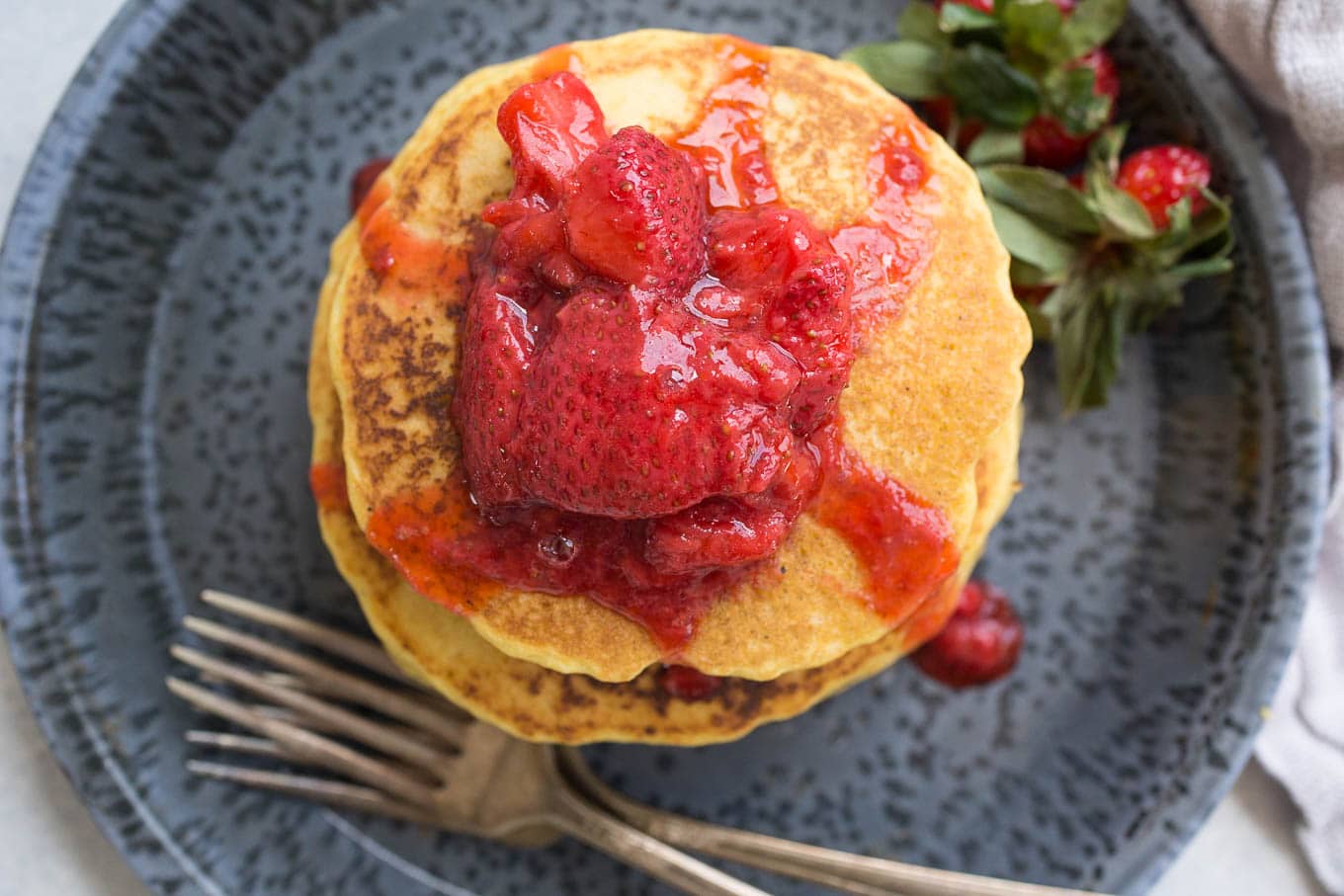 Corn-Flour-Pancakes-Strawberry-Compote-5