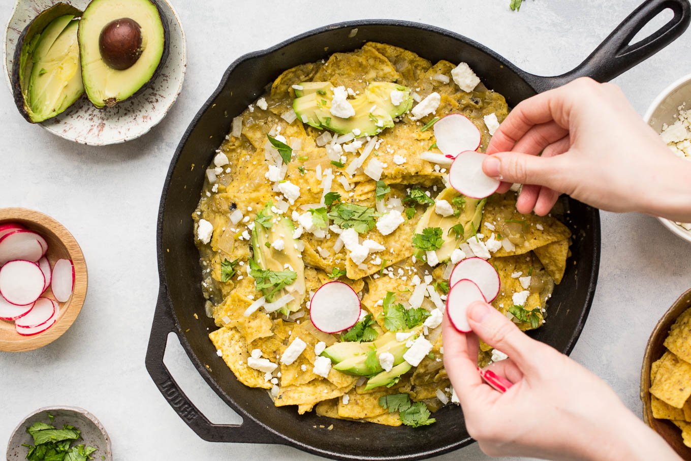 Chilaquiles Verdes with Fried Eggs (gluten-free) | saltedplains.com