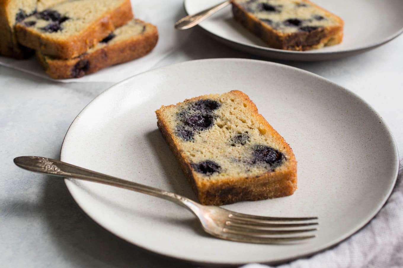 Lemony Almond-Blueberry Cake (gluten-free, dairy-free, refined sugar-free) | saltedplains.com