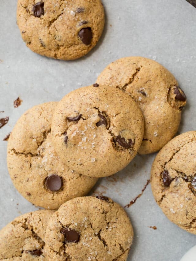 Almond Butter Cookies with Chocolate Chips