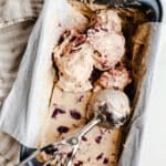 Ice cream in a loaf pan.
