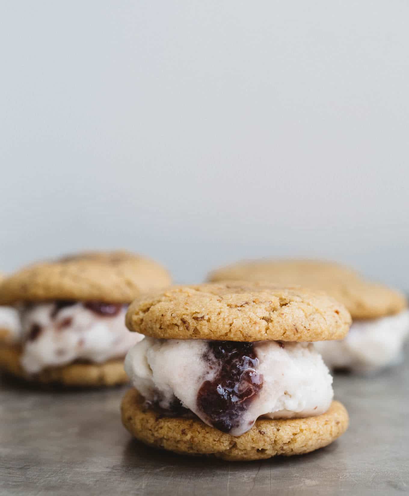 Peanut Butter And Jelly Ice Cream Sandwiches Gluten Free Vegan