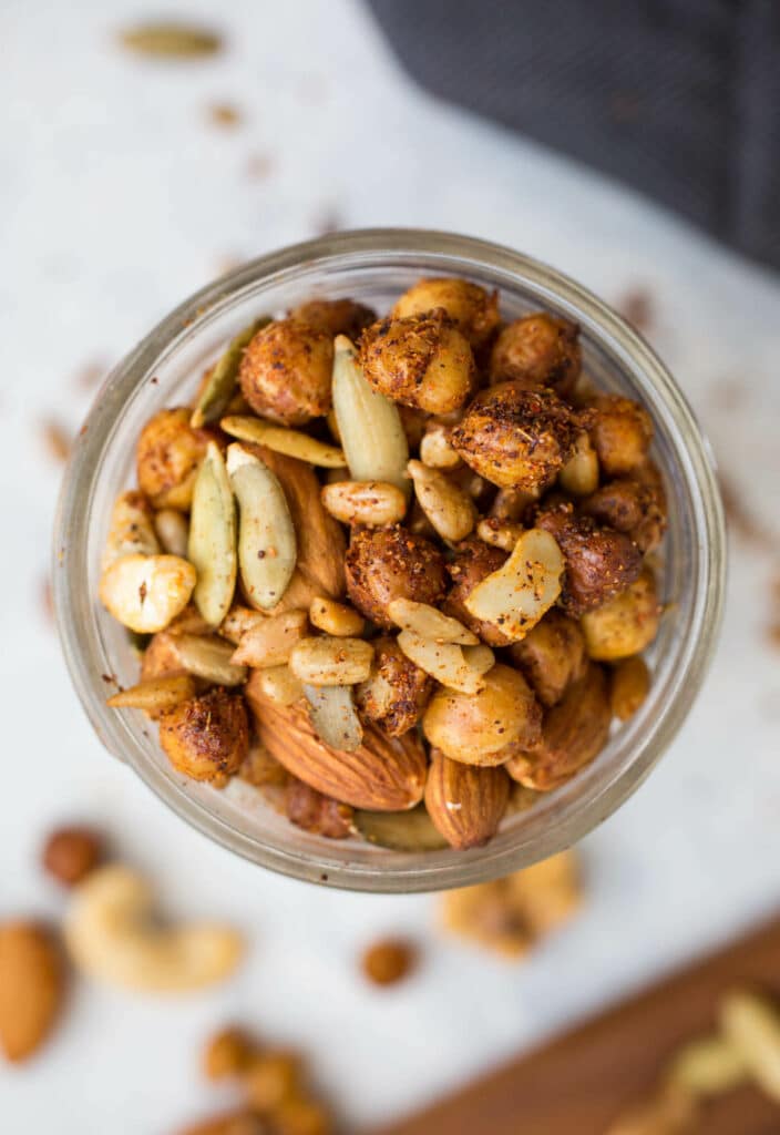 Spicy Trail Mix with Roasted Chickpeas – Salted Plains