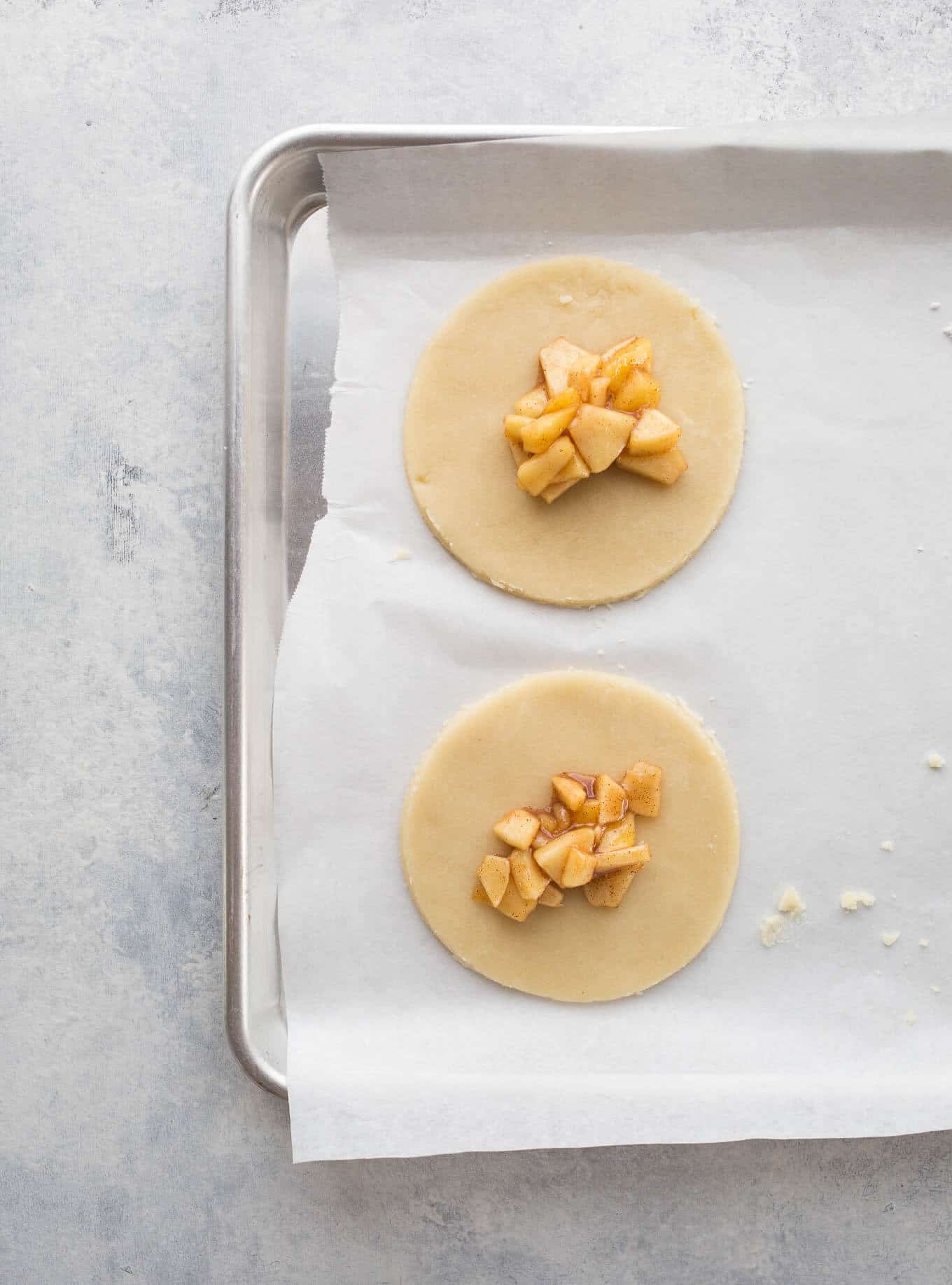 Gluten-Free Apple Hand Pies stuffed with cinnamon apples. Gluten-free and dairy-free. 