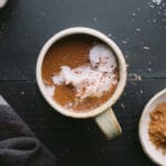 This superfood Maca Hot Chocolate combines cacao powder, maca powder, cinnamon, cayenne, sea salt, and a touch of maple syrup to make for a rich and healthy hot drink. Gluten-free, vegan, refined sugar-free.