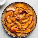 Roasted Peach Tart (Gluten-Free, Vegan, Refined Sugar-Free)