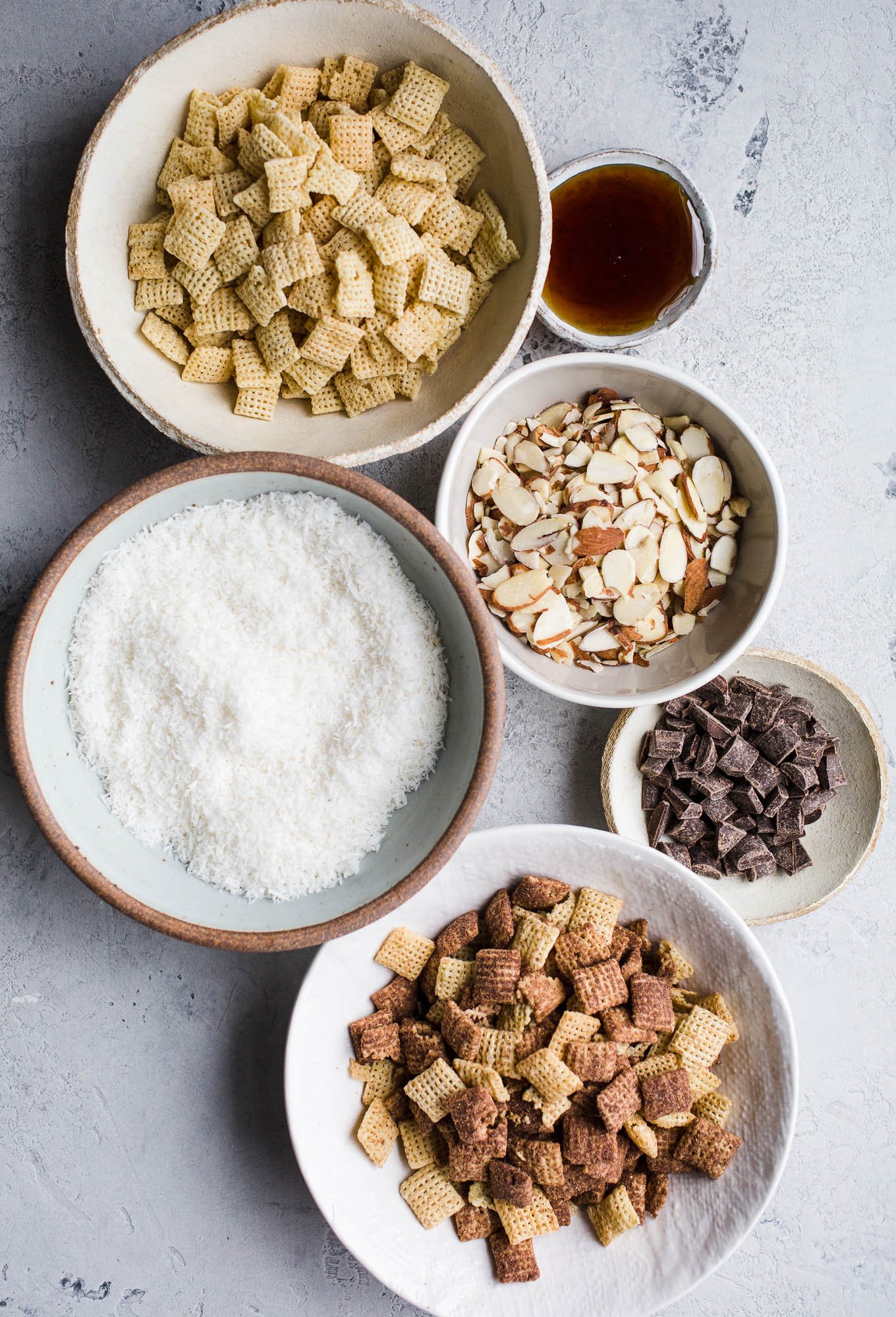 Coconut Chocolate Chex Mix is an easy dairy-free sweet chex mix made with coconut butter and maple syrup. A healthier gluten-free and vegan chex mix recipe!