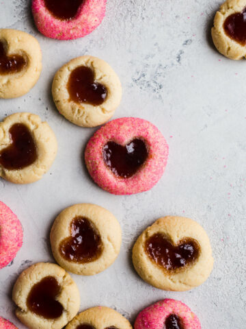 Double Thumbprint Heart Cookies (Gluten-Free, Vegan)