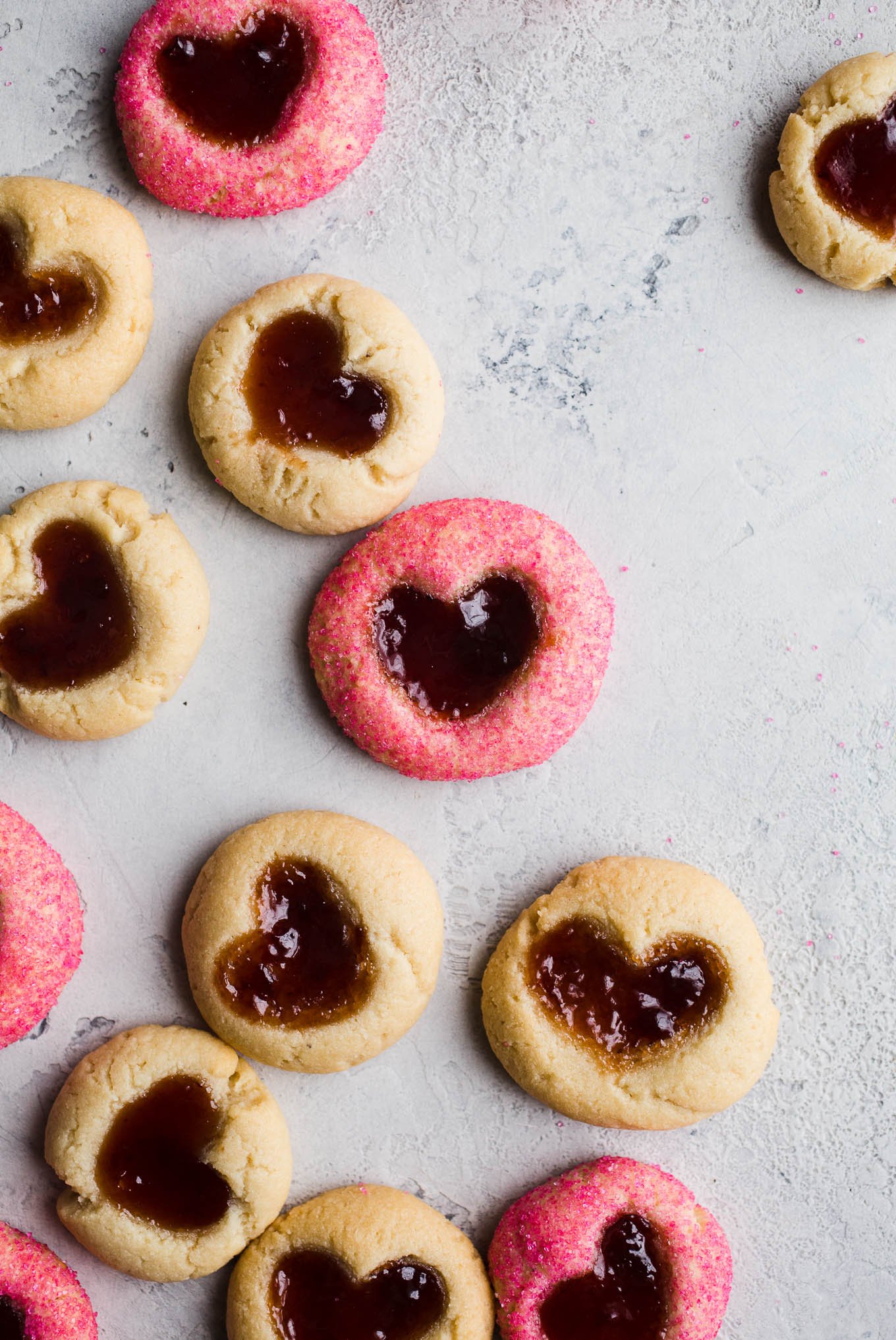 Double Thumbprint Heart Cookies Gluten Free Vegan Salted Plains