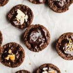 brownie bites with chocolate ganache