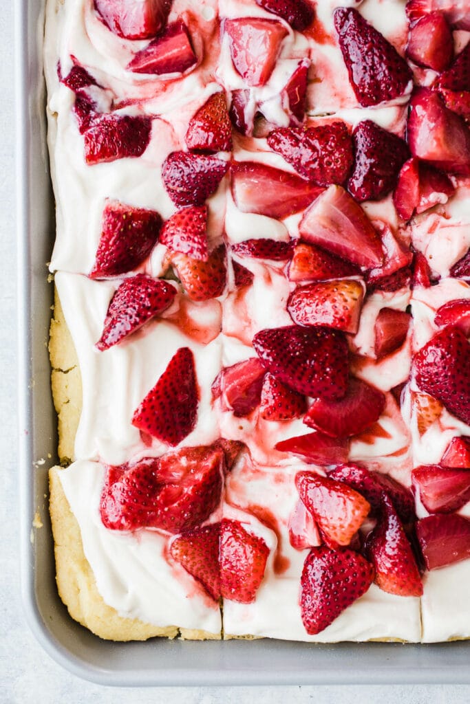 Sheet Pan Strawberry Shortcake (GlutenFree, Vegan