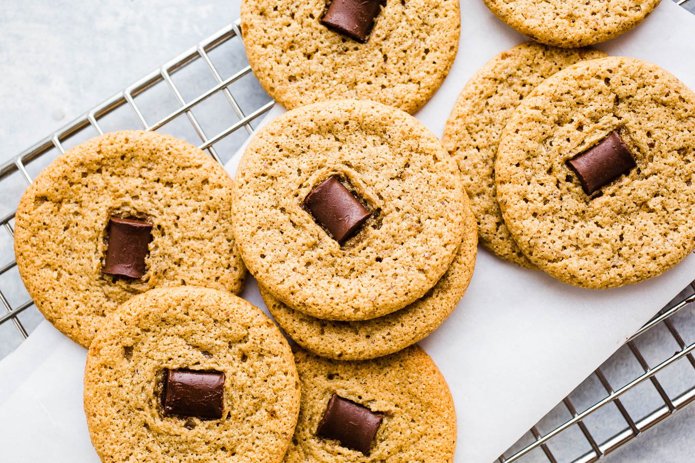 Tahini Cookies with Chocolate