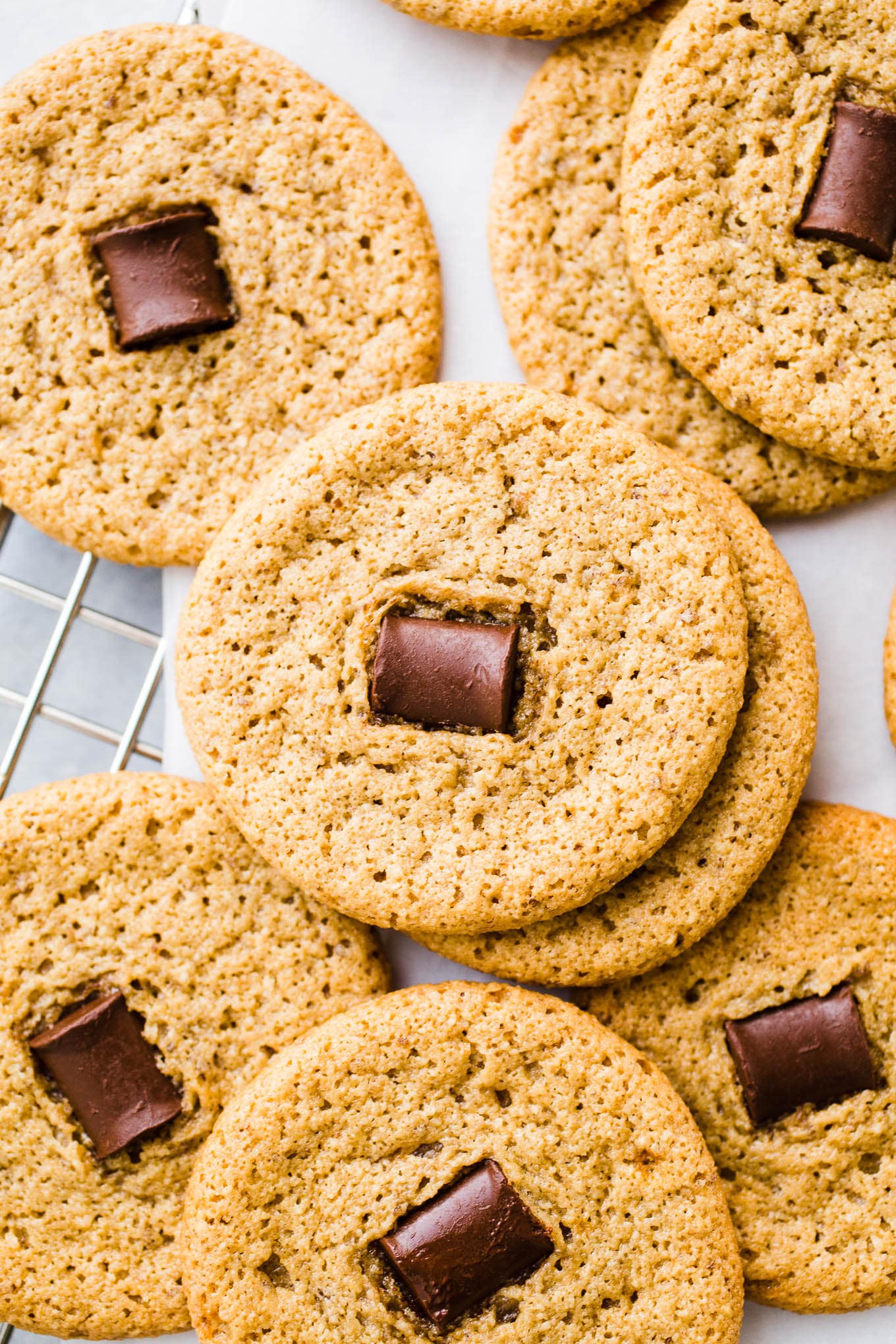 Tahini Cookies with Chocolate